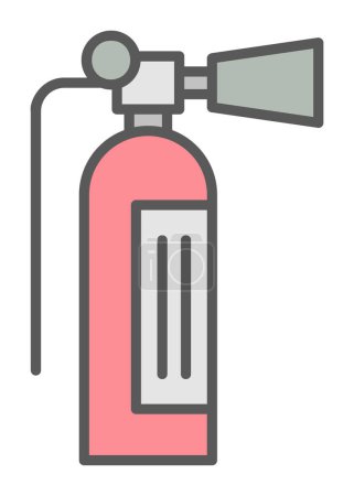 Ilustración de Plano extintor de incendios simple. ilustración web - Imagen libre de derechos
