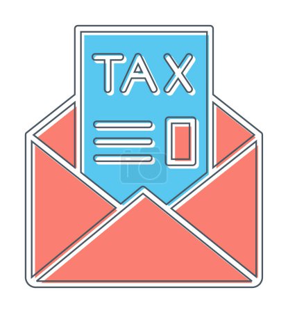 Illustration for Mail tax icon, vector illustration - Royalty Free Image
