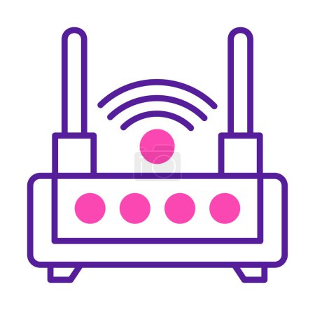 Ilustración de Icono de router wifi ilustración vectorial - Imagen libre de derechos