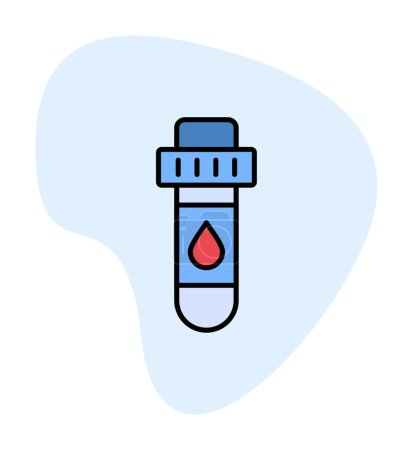 Téléchargez les illustrations : Test sanguin icône web, illustration vectorielle - en licence libre de droit