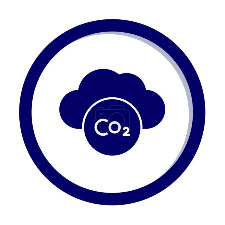 Wolke mit Co-2-Emissionssymbol 