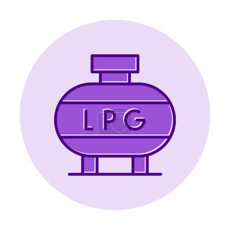 Icône web de conteneur de gaz de pétrole liquéfié, illustration vectorielle 