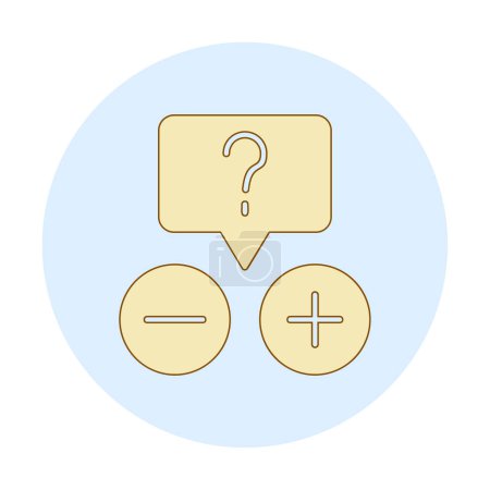 Illustration for Question mark and answer choice flat icon, vector, illustration, info, mark and sign - Royalty Free Image
