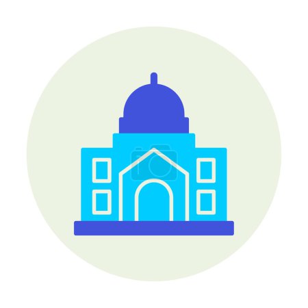 Ilustración de Icono del edificio de la mezquita, vector de ilustración - Imagen libre de derechos