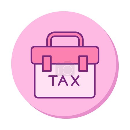 Ilustración de Icono de cartera de impuestos, estilo negro simple - Imagen libre de derechos