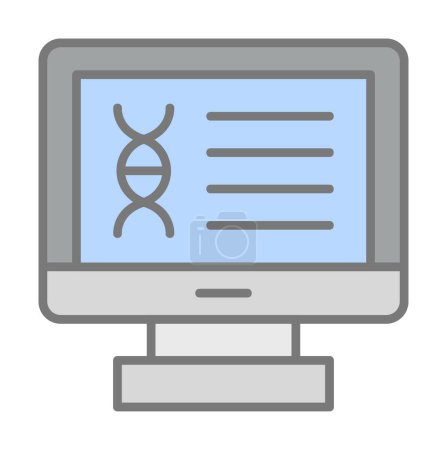 Ilustración de Cromosoma icono web en el ordenador. ilustración vectorial - Imagen libre de derechos