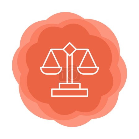 Illustration for Simple justice scale  icon illustration design - Royalty Free Image