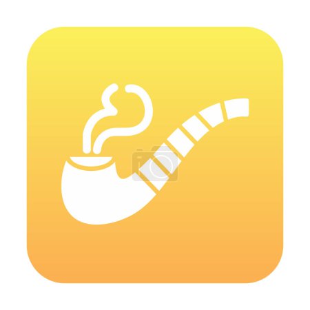 Tabak rauchende Pfeife Symbol, Vektorillustration