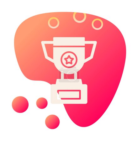 Illustration for Trophy icon, vector illustration - Royalty Free Image