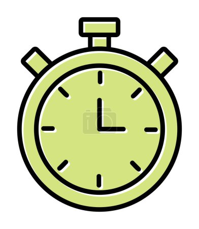 Téléchargez les illustrations : Chronomètre icône vectorielle simple - en licence libre de droit