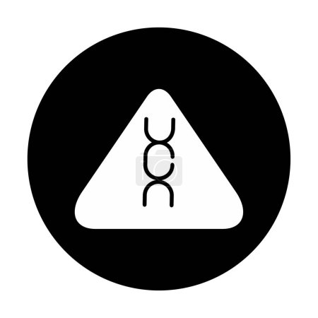 ilustración del icono del vector de signo triangular carcinógeno 