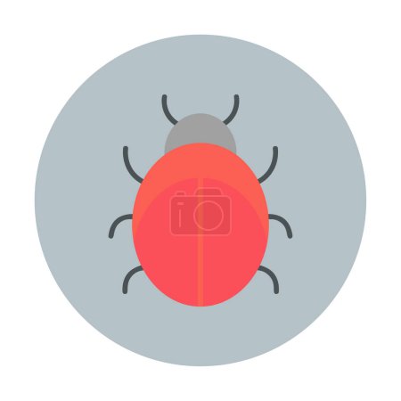 Illustration for Simple flat Ladybug vector illustration design - Royalty Free Image