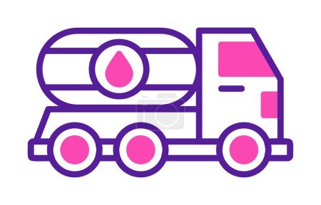 Téléchargez les photos : Huile camion icône vectoriel illustration - en image libre de droit