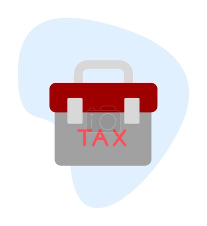 Téléchargez les illustrations : Icône du portefeuille fiscal, style noir simple - en licence libre de droit