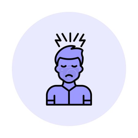 Illustration for Stressed person icon, vector illustration simple design - Royalty Free Image