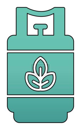 Illustration for Electricity generation biogas icon  vector illustration - Royalty Free Image