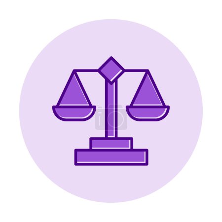 Illustration for Simple justice scale  icon illustration design - Royalty Free Image