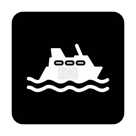 Ilustración de Crucero. Icono web ilustración simple - Imagen libre de derechos