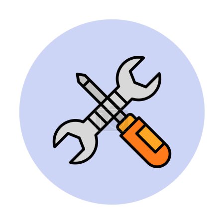 Illustration for Simple Mechanic Tools icon, vector illustration - Royalty Free Image