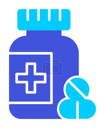 Illustration for Medical pills icon vector illustration. Medication - Royalty Free Image