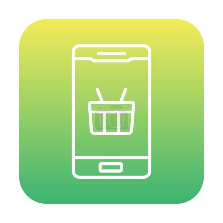 Illustration for Smartphone with shopping basket - Royalty Free Image