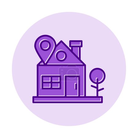 Illustration for Home Location icon, vector illustration - Royalty Free Image