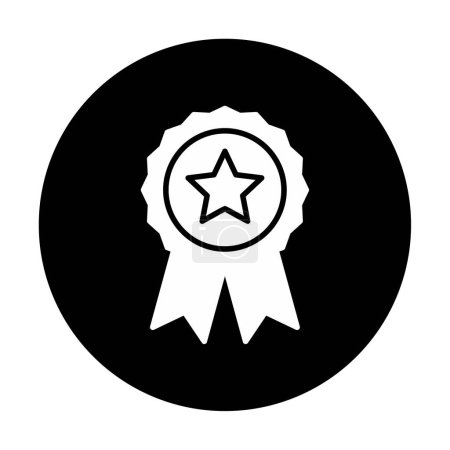Ilustración de Plano simple Premio insignia vector línea plana icono - Imagen libre de derechos