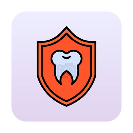 Illustration for Vector illustration of Dental Protection icon - Royalty Free Image