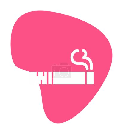 Illustration for Cigarette with smoke icon, line style, vector illustration - Royalty Free Image