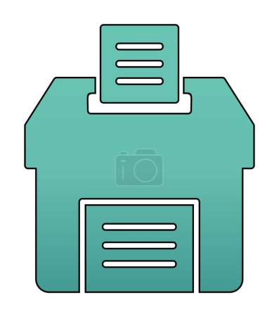 Ilustración de Caja de votación. esquema icono vectorial ilustración plana - Imagen libre de derechos
