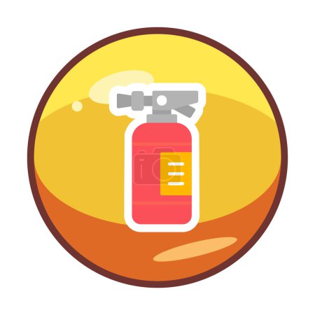 Illustration for Flat simple fire extinguisher  icon vector illustration - Royalty Free Image