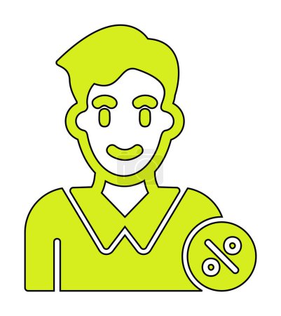 Ilustración de Vector illustration of male Employment avatar - Imagen libre de derechos
