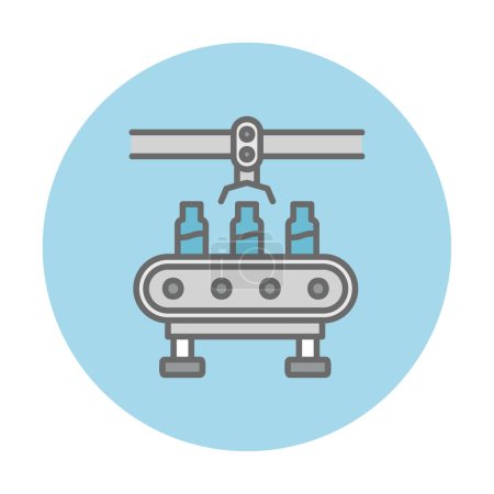 Ilustración de Simple icono de la fábrica de agua, ilustración de vectores - Imagen libre de derechos