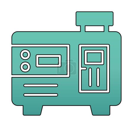 Illustration for Electric generator line icon style, vector illustration  design - Royalty Free Image
