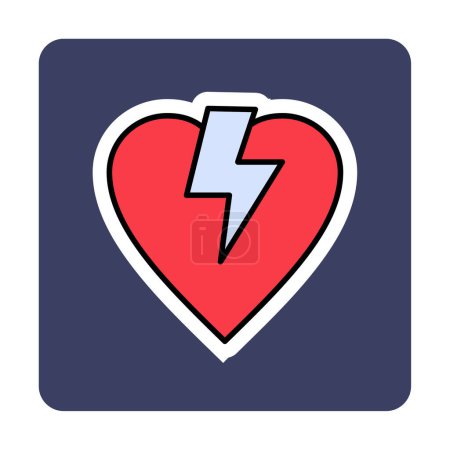 Ilustración de Corazón roto icono vector ilustración - Imagen libre de derechos