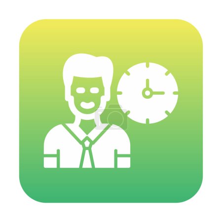 Ilustración de Tiempo de trabajo icono web vector ilustración - Imagen libre de derechos