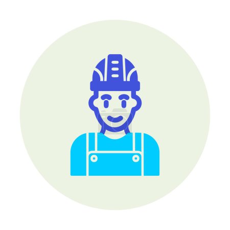 Illustration for Factory Worker icon vector illustration - Royalty Free Image