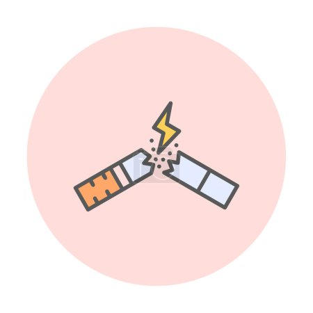 Téléchargez les illustrations : Cesser de fumer icône, illustration vectorielle - en licence libre de droit
