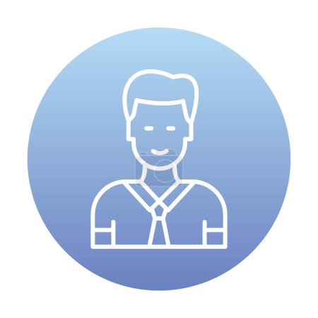 Illustration for Simple flat Manager line icon  vector illustration - Royalty Free Image
