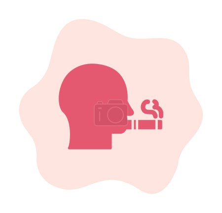 Illustration for Abstract flat Smoking icon  illustration - Royalty Free Image