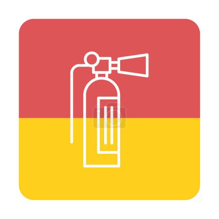 Illustration for Flat simple fire extinguisher  icon vector illustration - Royalty Free Image