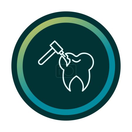 Illustration for Tooth Drilling icon vector illustration - Royalty Free Image