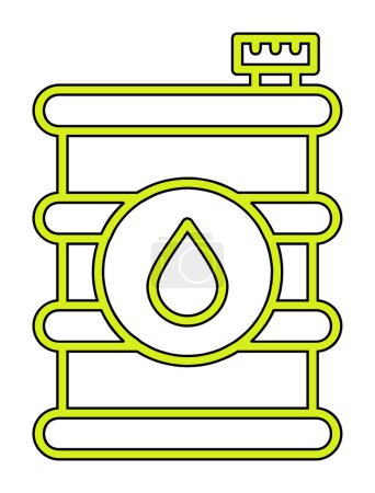 Ilustración de Barril de petróleo icono plano vector ilustración - Imagen libre de derechos