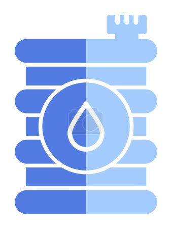 Illustration for Oil barrel flat icon vector illustration - Royalty Free Image