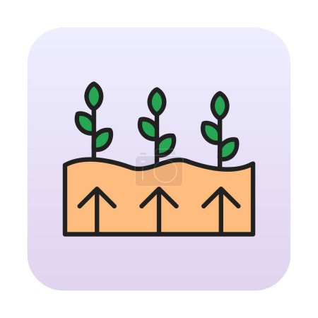 Illustration for Plants and arrows icon vector illustration. Geothermal Energy concept - Royalty Free Image