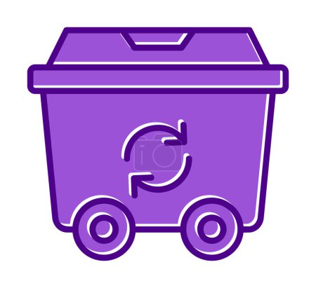 Illustration for Trash vector icon recycling sign - Royalty Free Image