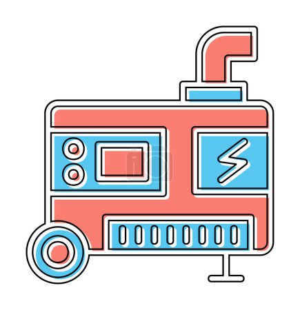 Illustration for Vector illustration of Electric Generator icon - Royalty Free Image
