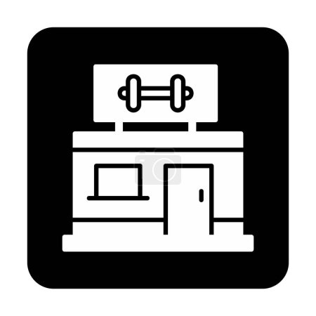Téléchargez les illustrations : Gym modern icon vector illustration - en licence libre de droit