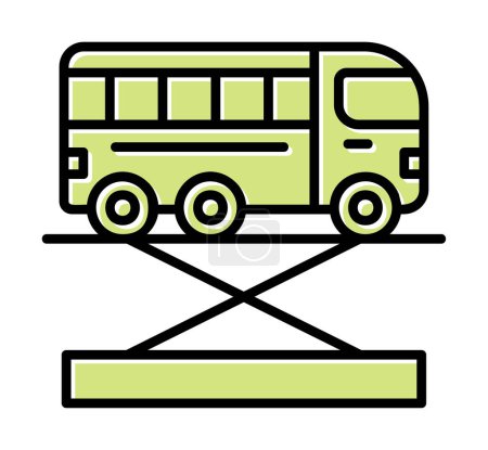 Téléchargez les illustrations : Jack le bus. icône web illustration simple - en licence libre de droit