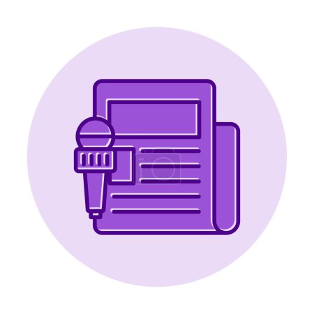 Illustration for Microphone icon, vector illustration. News Report - Royalty Free Image